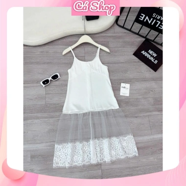 Váy tiệc 2 dây maxi voan ren bé gái NB184 giảm còn 95.000 VND 7