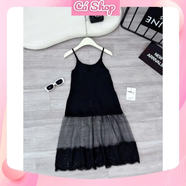 Váy tiệc 2 dây maxi voan ren bé gái NB184 giảm còn 95.000 VND 8
