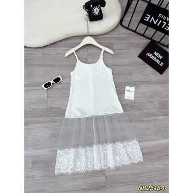 Váy tiệc 2 dây maxi voan ren bé gái NB184 giảm còn 95.000 VND 10
