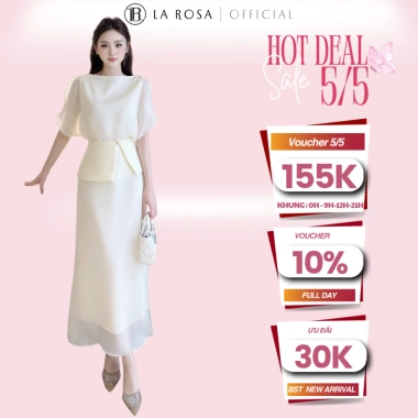 Váy Tiểu Thư LAROSA Chất Tơ Óng Hàn Cao Cấp - Phù hợp Tiệc, Công Sở, Hẹn Hò - 840k