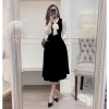 Váy tiểu thư nhung xòe, sơ mi voan, thắt nơ to - Đầm công sở MONOKA size S-L 5