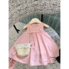 Váy tim hồng xinh cho bé gái 10-22kg - Sát nách, đính nơ, tim nổi - Giá ưu đãi 125.000₫ 4