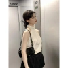 Váy Tính Khí Retro Off-the-Shoulder Nữ Mùa Hè 2.024 Thiết Kế Sling Dây Rút Đào Vai 4