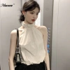 Váy Tính Khí Retro Off-the-Shoulder Nữ Mùa Hè 2.024 Thiết Kế Sling Dây Rút Đào Vai 5