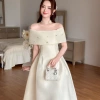 Váy TK Tafta Trễ Vai Đính Đá - Đầm Dự Tiệc Sang Chảnh, Nhẹ Nhàng, 630.228 VND 7