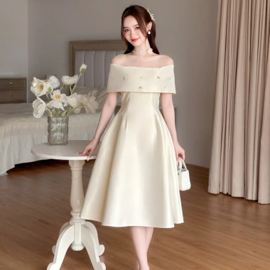Váy TK Tafta Trễ Vai Đính Đá - Đầm Dự Tiệc Sang Chảnh, Nhẹ Nhàng, 630.228 VND 8 Váy TK Tafta Trễ Vai Đính Đá - Đầm Dự Tiệc Sang Chảnh, Nhẹ Nhàng, 630.228 VND 8