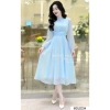 Váy Tơ Hàn MDU2.334 Dáng Tay Dài Nhẹ Nhàng, Lịch Thanh, Giá Ưu Đãi 505.000 VNĐ 3