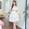 Váy trễ vai bèo tầng dây cổ V2.277 Kymie - Thiết kế thanh lịch, giảm còn 312.000 VND