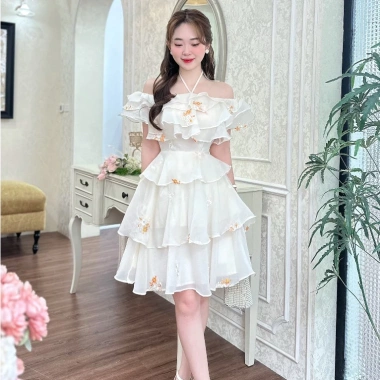 Váy trễ vai bèo tầng dây cổ V2.277 Kymie - Thiết kế thanh lịch, giảm còn 312.000 VND 10 Váy trễ vai bèo tầng dây cổ V2.277 Kymie - Thiết kế thanh lịch, giảm còn 312.000 VND 10