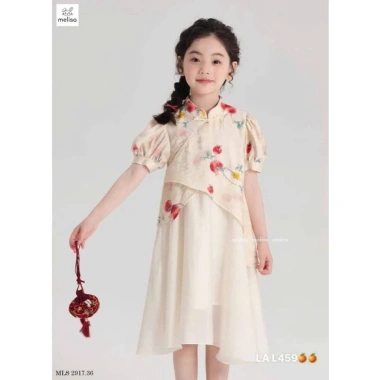 Váy Trung Hoa Cổ Tàu Bé Gái 8-28kg In Hoa Nhẹ Nhàng, Đẹp Dễ Thương - Giá 109.000 3