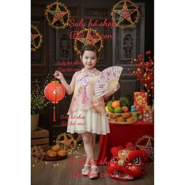 Váy Trung Hoa Cổ Tàu Bé Gái 8-28kg In Hoa Nhẹ Nhàng, Đẹp Dễ Thương - Giá 109.000 7