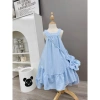 Váy xanh cổ yếm kèm túi bé Dầu Dâu Kids-Shop - Giá ưu đãi 220k, giảm tới 57k