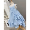 Váy xanh cổ yếm kèm túi bé Dầu Dâu Kids-Shop - Giá ưu đãi 220k, giảm tới 57k 2