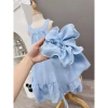 Váy xanh cổ yếm kèm túi bé Dầu Dâu Kids-Shop - Giá ưu đãi 220k, giảm tới 57k 5