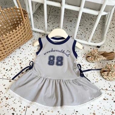 Váy Xinh A19 Bé Gái Ren Rút Nơ Cotton Mềm Mại Size 10‑20kg Giá Ưu Đãi 125k 3