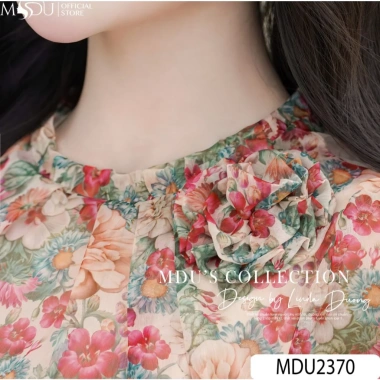 Váy Xòe Dài Tay Công Sở Đa Năng Đính Hoa Vai Tơ Xước Cao Cấp Giá 729.000 VND 3