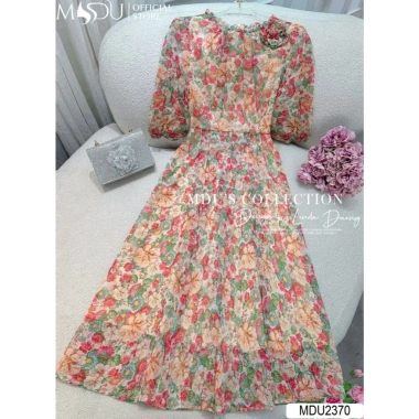Váy Xòe Dài Tay Công Sở Đa Năng Đính Hoa Vai Tơ Xước Cao Cấp Giá 729.000 VND 6