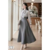 Váy Xòe DVC Ghi Cổ Nơ Phối Tơ DS7.363 - Dolce Viva Collection - Giá 520k 2
