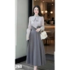 Váy Xòe DVC Ghi Cổ Nơ Phối Tơ DS7.363 - Dolce Viva Collection - Giá 520k 3