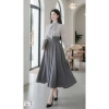 Váy Xòe DVC Ghi Cổ Nơ Phối Tơ DS7.363 - Dolce Viva Collection - Giá 520k 6