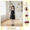 Váy Yếm Bé Gái Sát Nách Dáng Suông Đen Sang Trọng Chất Dạ Dày Dặn Giá 219.000₫