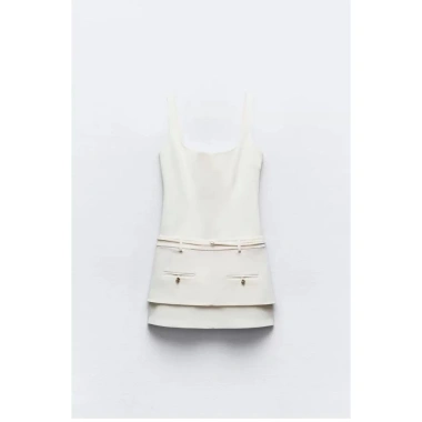 Váy Za SlimFit hai dây ngắn thắt eo - Hàng hiệu full tag, giá ưu đãi 263.517₫
