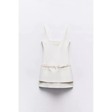Váy Za SlimFit hai dây ngắn thắt eo - Hàng hiệu full tag, giá ưu đãi 263.517₫