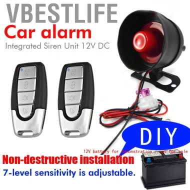 VBESTLIFE 12V Báo động rung động chống trộm xe bảo vệ một chiều - 595.100 VND