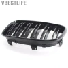 VBESTLIFE 2 Chiếc Màu Đen Bóng Hood Thận Lưới Tản Nhiệt Đua Thay Thế Xe BMW 1-Series E81/E87 2.008-2.011 4