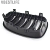 VBESTLIFE 2 Chiếc Màu Đen Bóng Hood Thận Lưới Tản Nhiệt Đua Thay Thế Xe BMW 1-Series E81/E87 2.008-2.011 5