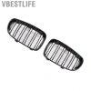 VBESTLIFE 2 Chiếc Màu Đen Bóng Hood Thận Lưới Tản Nhiệt Đua Thay Thế Xe BMW 1-Series E81/E87 2.008-2.011 7