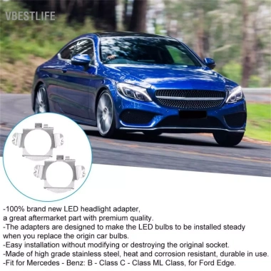 VBESTLIFE 2 Đèn LED H7 Thép Không Gỉ Bạc Giữ Giá Đỡ C240 - Kẹp Phụ Kiện Ô Tô 7 VBESTLIFE 2 Đèn LED H7 Thép Không Gỉ Bạc Giữ Giá Đỡ C240 - Kẹp Phụ Kiện Ô Tô 7