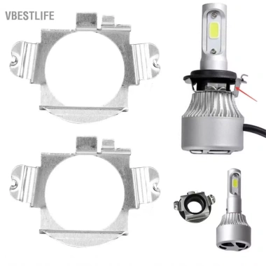 VBESTLIFE 2 Đèn LED H7 Thép Không Gỉ Bạc Giữ Giá Đỡ C240 - Kẹp Phụ Kiện Ô Tô