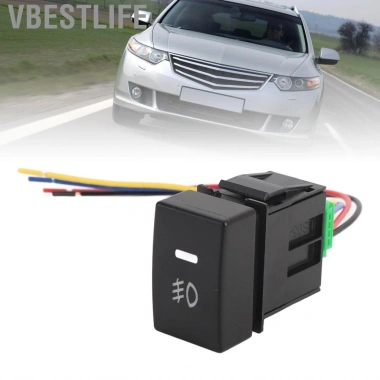 VBESTLIFE 4 Cực 12V Công tắc nút nhấn LED đèn báo nền cho Fog DRL Light Bar - Thích hợp City, Fit, Jazz, HR, Vezel