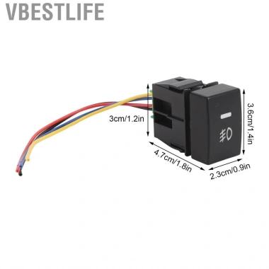 VBESTLIFE 4 Cực 12V Công tắc nút nhấn LED đèn báo nền cho Fog DRL Light Bar - Thích hợp City, Fit, Jazz, HR, Vezel 8 VBESTLIFE 4 Cực 12V Công tắc nút nhấn LED đèn báo nền cho Fog DRL Light Bar - Thích hợp City, Fit, Jazz, HR, Vezel 8