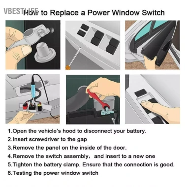 VBESTLIFE 7S6.514.529AA - Công tắc điều khiển nguồn bên tài xế, thay thế nút điện 4L5.514.529AA, giá chỉ 222.200₫