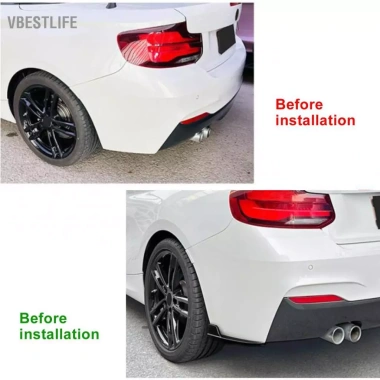 VBESTLIFE Bảo vệ cản sau cho 2 Series F22/F23 Sport 2.015‑2.019 - Lip Splitter Body Kit Aerodynamic Đen sáng giảm giá 21%