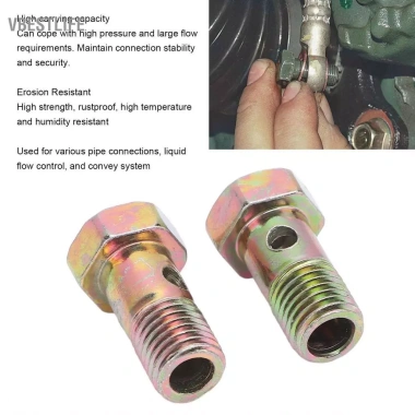 VBESTLIFE Bộ chuyển đổi dây phanh Banjo Bolt M10x1.25mm + vòng đệm - Kết nối ống