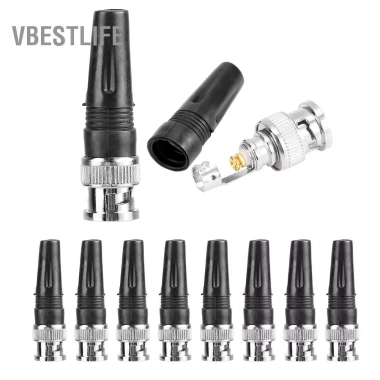 VBESTLIFE Bộ chuyển đổi nam BNC ổn định cao, 10 chiếc, kết nối video máy ảnh, hiệu suất vượt trội, giá 100.100₫