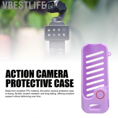 VBESTLIFE Bohemia-VN Rastky Case TPU ShockProof cho Action Camera và Dây đeo cổ tay đen 3 lớp bảo vệ 7