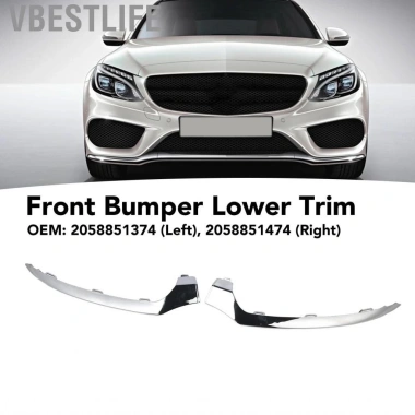 VBESTLIFE Cản Trước Viền Dưới ABS Chrome Chống Va Đập cho C-Class W205 C205 A205 S205 - Giá 354.200₫ 4