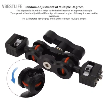 VBESTLIFE Cánh tay ma thuật Ballhead 1/4 inch Xoay 180 độ Đèn DSLR 413.600 VND