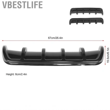 VBESTLIFE Đa Năng Xẻ Tà Phía Sau Vây Đuôi Lắp Ốp Lưng Xe Khuếch Tán Môi Thân - Giá 273.900 VND 7