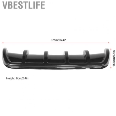 VBESTLIFE Đa Năng Xẻ Tà Phía Sau Vây Đuôi Lắp Ốp Lưng Xe Khuếch Tán Môi Thân - Giá 273.900 VND 10