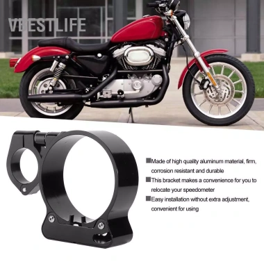 VBESTLIFE Đồng Hồ Tốc Độ Xe Máy - Chân Đế Nhôm Đen Bên Núi, Tái Định Vị, 526.900₫