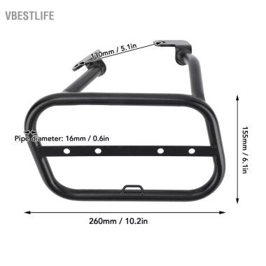 VBESTLIFE Giá đỡ túi yên sắt Scrambler 1.100 2.017‑2.023 – Độ bền cao, ngăn chứa đồ
