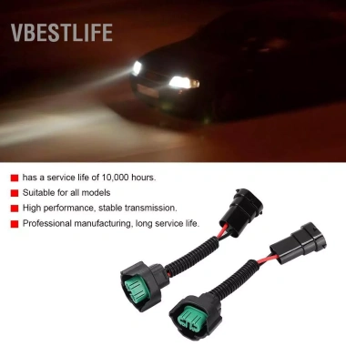 VBESTLIFE Gorgeri 2 Đèn Pha H8 H9 H11 ô tô: Adapter Ổ cắm Chân Nữ Nam Dây Cắm Giá Đỡ