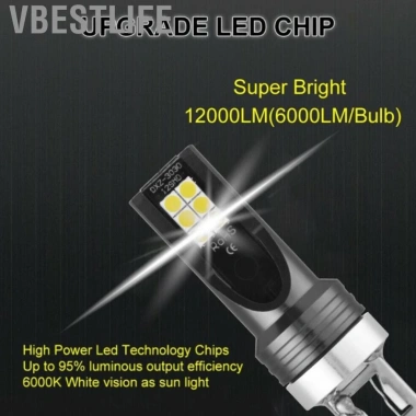 VBESTLIFE H7 LED đèn sương mù 200W HID 6.000K - Đèn pha trắng, giảm giá tới 22%