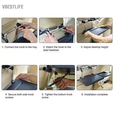 VBESTLIFE Khay Đựng Trên Vô Lăng Ô Tô Điều Chỉnh, Tựa Đầu Ghế Sau, Ngăn Kéo, Khe Tablet, Giá Đựng Cốc: Tiện Lợi Cho Làm Việc và Ăn Uống 4 VBESTLIFE Khay Đựng Trên Vô Lăng Ô Tô Điều Chỉnh, Tựa Đầu Ghế Sau, Ngăn Kéo, Khe Tablet, Giá Đựng Cốc: Tiện Lợi Cho Làm Việc và Ăn Uống 4