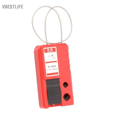 VBESTLIFE Khóa cáp Tagout Saluaqui thép không gỉ điều chỉnh cách điện công nghiệp màu đỏ - Giá ưu đãi 130.900₫